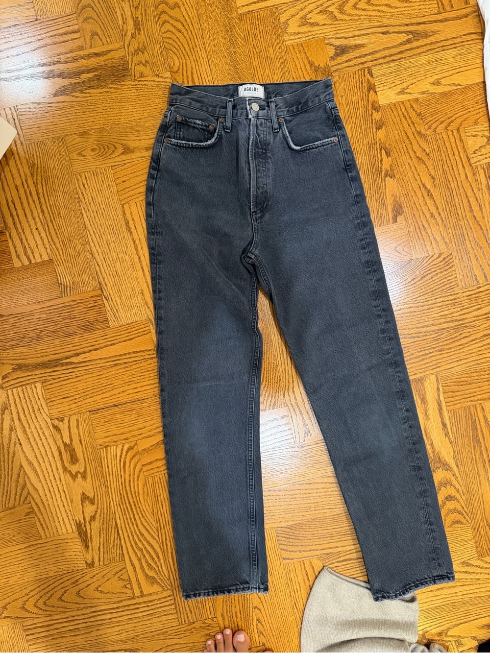 Agolde Men's Slim Straight Jeans in Washed Black
